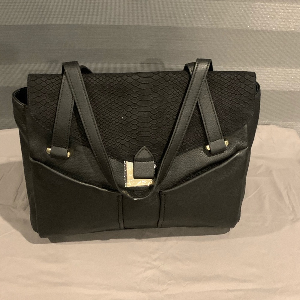 VINCE CAMUTO Zuri Satchel Shoulder Black Bag